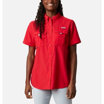 Columbia Overhemd Dames, PFG Bahama Short Sleeve Rood, 78OHXCMSV